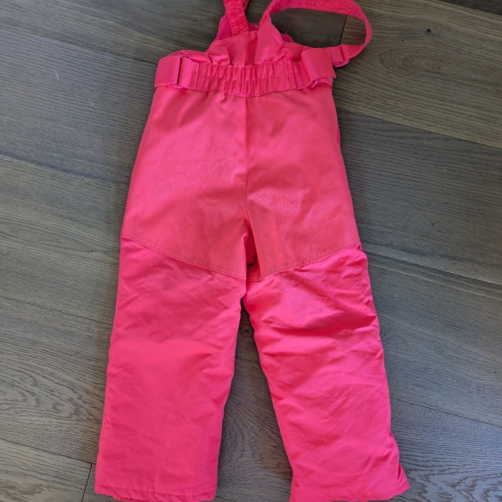 Kids cat and Jack snow bibs size 2T bright pink